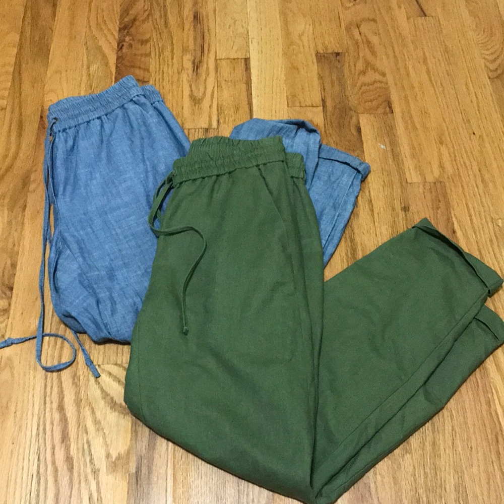 J.crew linen pants, selling together